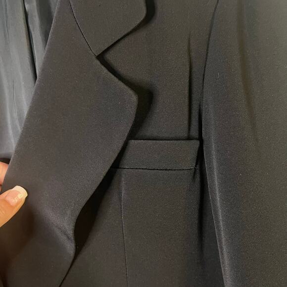 Anne Klein Women’s Suit Jacket Blazer Black sz 10 vtg feminine ptp 20.5 office - Picture 6 of 15
